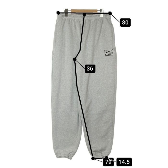 【希少Sサイズ】Stussy Nike コラボスウェットパンツ グレー stussy×nikeスウェットパンツグレー 希少Sサイズ】Stussy Nike コラボ