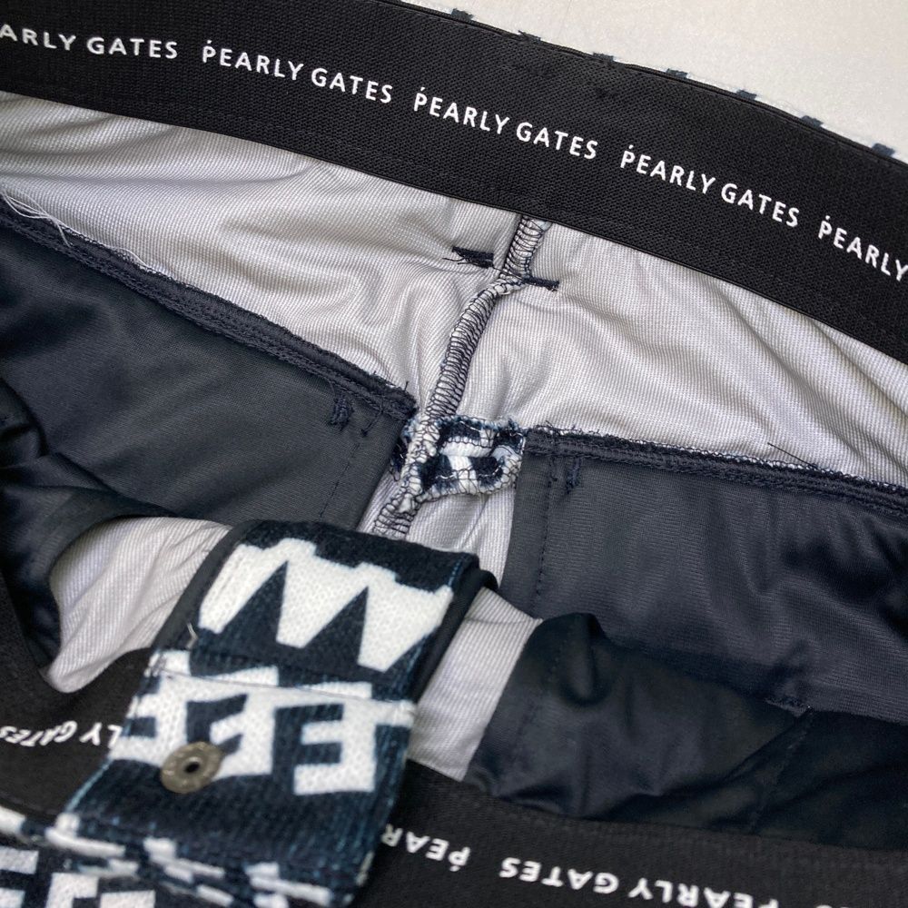 美品　パーリーゲイツ　中綿パンツ　ボーダー　ゴルフ Pearly gates パーリーゲイツ ボーダー 中綿 ダウンパンツ ゴルフ