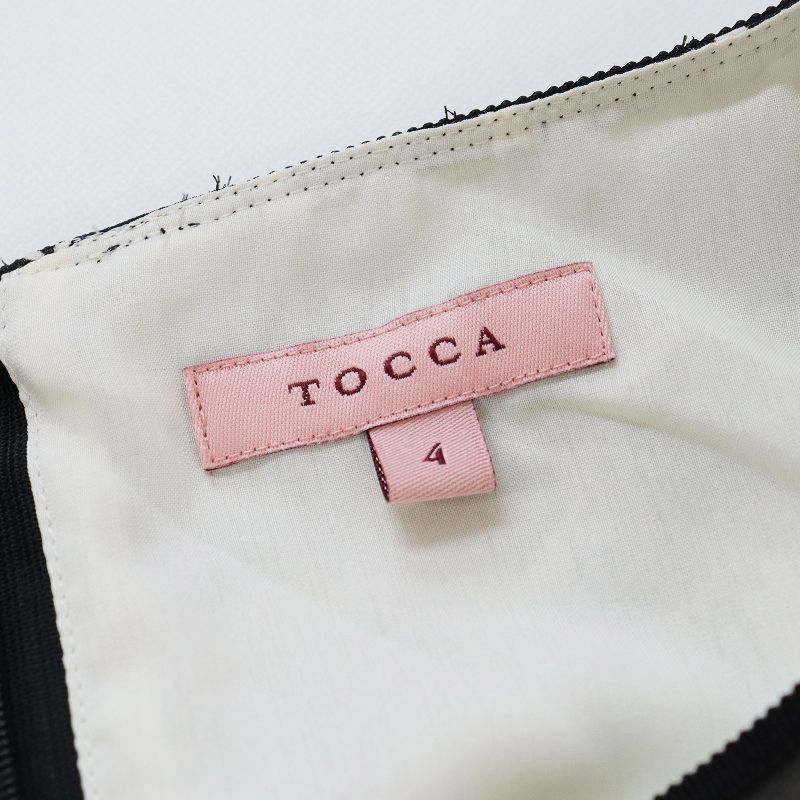 トッカ TOCCA 2021SS 洗える！ PORTO FORTUNA DRESS 4/ブラック ドレス フレア クローバー【2400013484541】