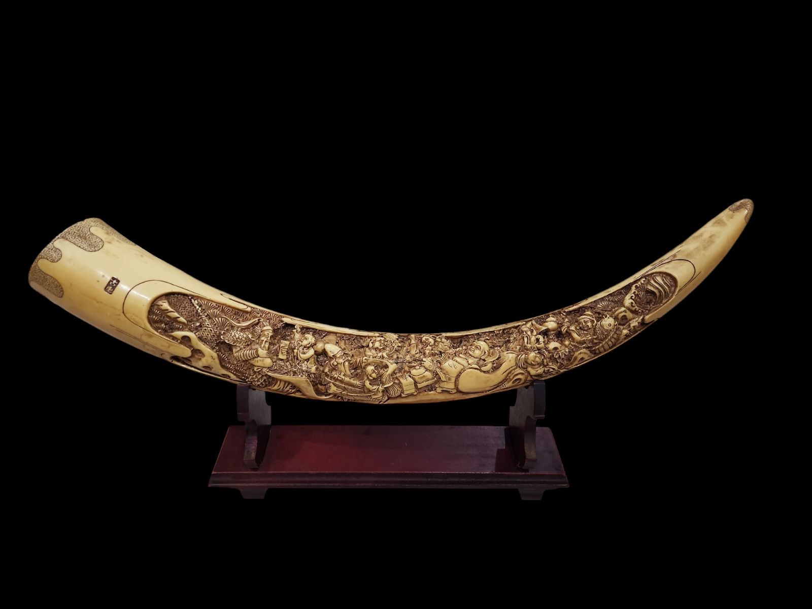 象牙風 置物 練り物 福禄寿