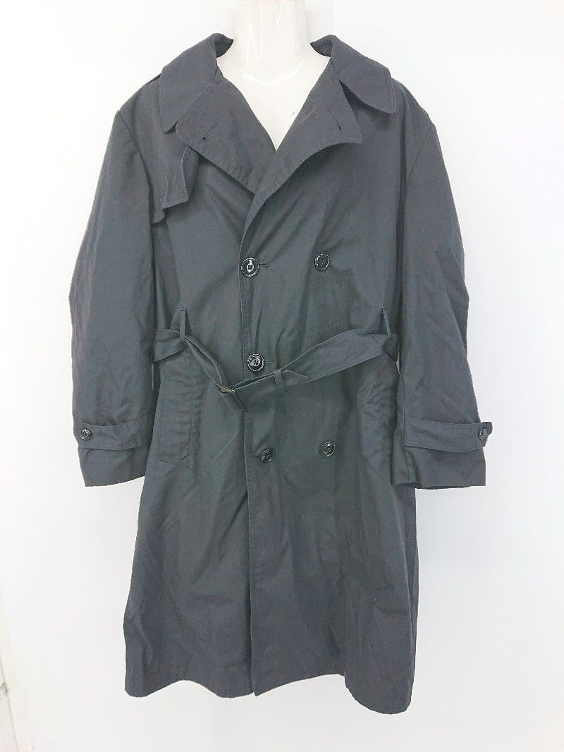 DSCP U.S.NAVY カジュアル 米軍 2WAY 長袖 トレンチ コート サイズ42S ダークネイビー メンズ P 1308090006254