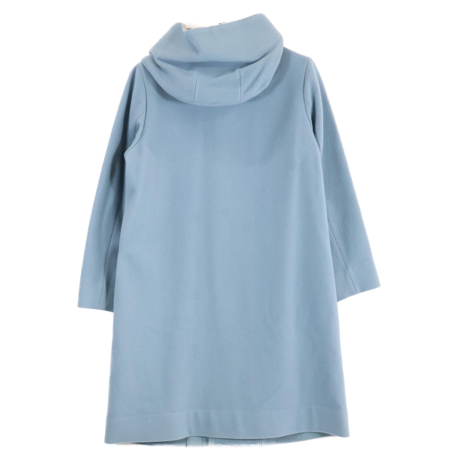 Pallas Palace パラスパレス PECO-1649D ﾗｲﾄﾌﾞﾙｰ ｳｰﾙ ﾌｰﾃﾞｯﾄﾞ比翼ﾛﾝｸﾞ 