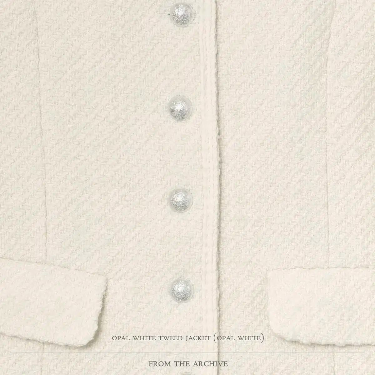 ARCHIVE JTOU オパール 白 ツイード ジャケット