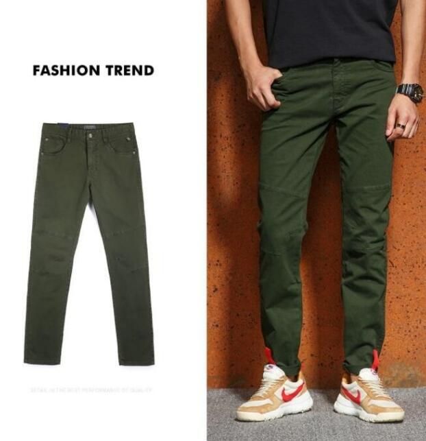 新品お洒落 チノパンツメンズ　チノパン　ストレッチパンツ　伸縮 スキニーパンツ カジュアルパンツ　ズボン スリムｗ28-ｗ38 コーヒー