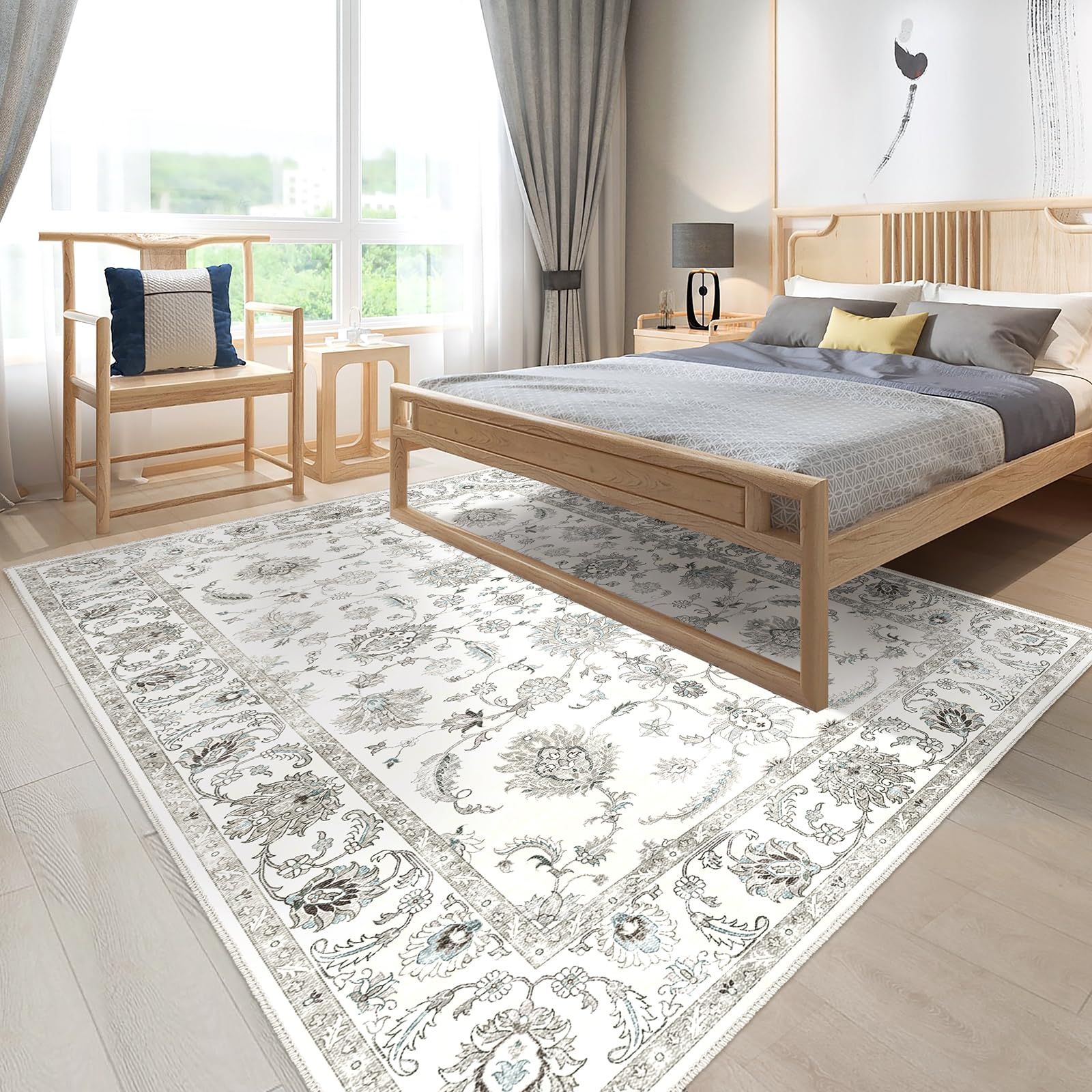 数量 160 230 ラグマット 敷きマット 洗濯機で丸洗い ペルシャ柄 滑り止め付 ウォッシャブル じゅうたん リビング SONGLET ダイニング 寝室用 ソファサイド ベッドの足元 洗える 薄手 折りたたみ