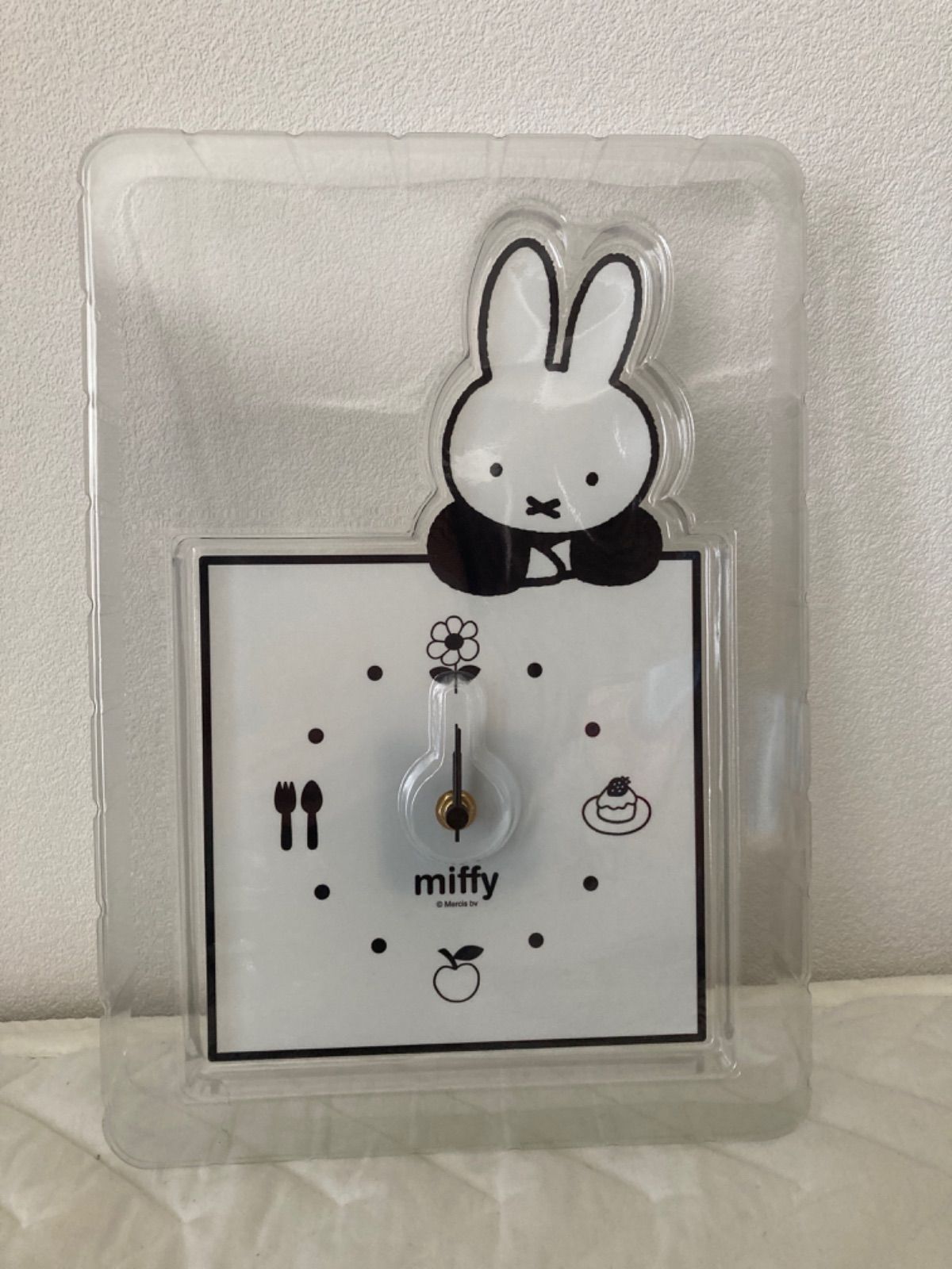 ミッフィー グッズ MIFFY インテリアクロック のっかり BK モノクロ - メルカリ