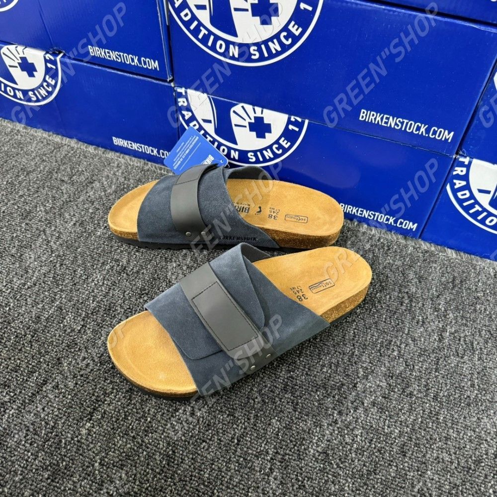 BIRKENSTOCK ビルケンシュトック KYOTO キョウト サンダル 男女兼用 ブルー - メルカリ