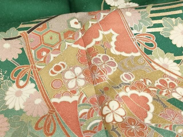 平和屋着物□訪問着 更紗花文 暈し染め 金銀彩 さが美扱い