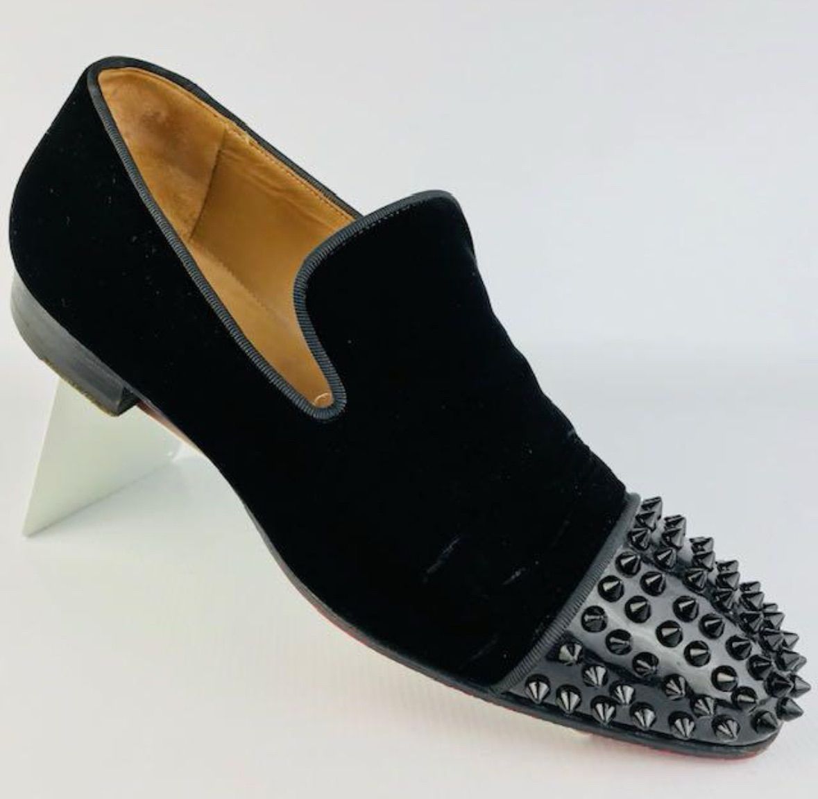 クリスチャンルブタン★メンズ・ベロアレザー スパイクローファー（40） Christian Louboutin・クリスチャンルブタン☆メンズ ベロア