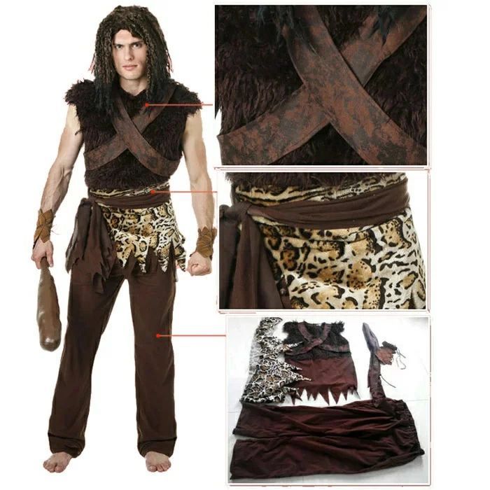 ハロウィン 衣装 大人用 山頂洞人 洞穴 野人 レディース メンズ 女性用 男性用 ハロウィン コスプレ ハロウィン コスチューム メンズ ハロ