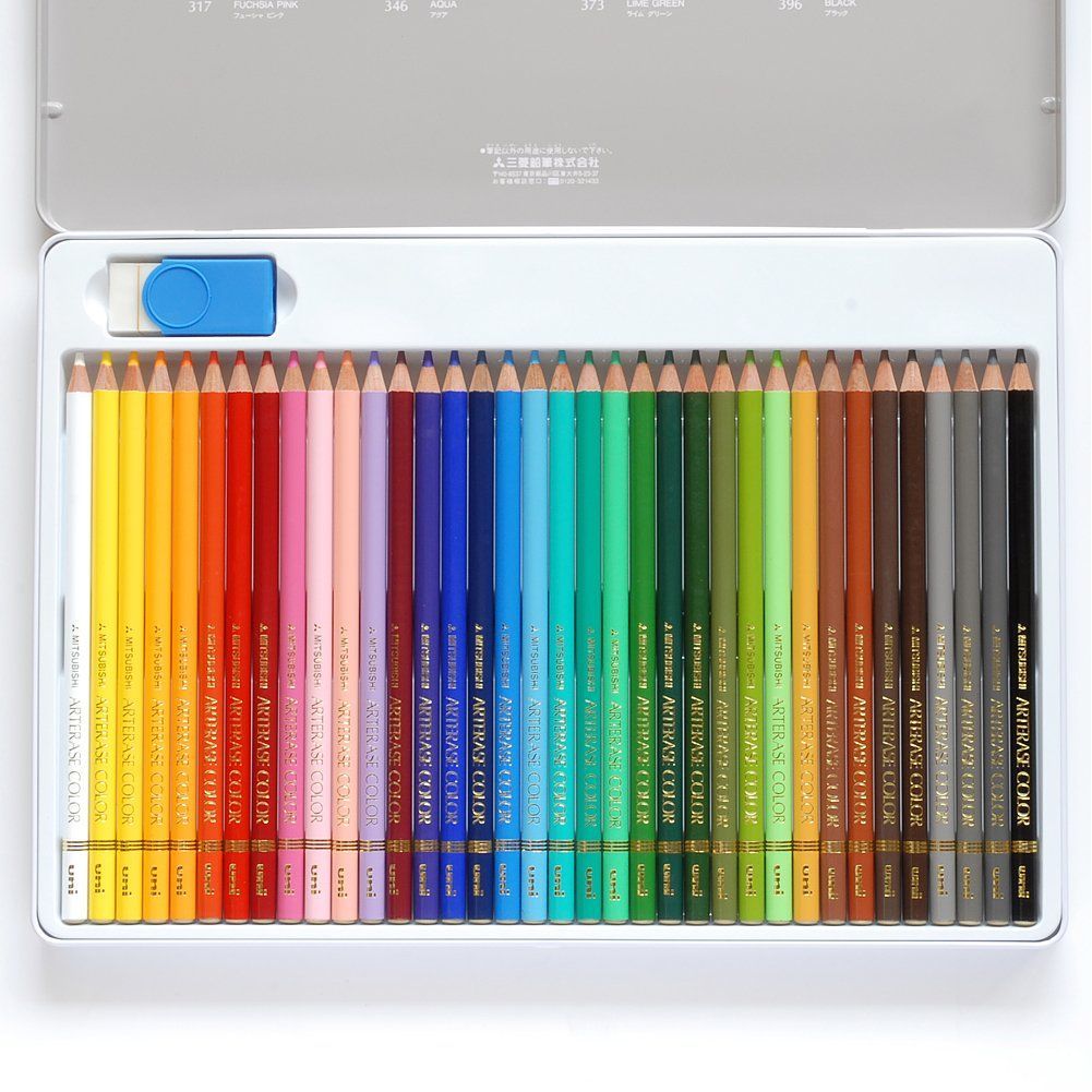 三菱鉛筆 消せる色鉛筆 ユニアーテレーズカラー 36色 UAC36C - 筆記用具