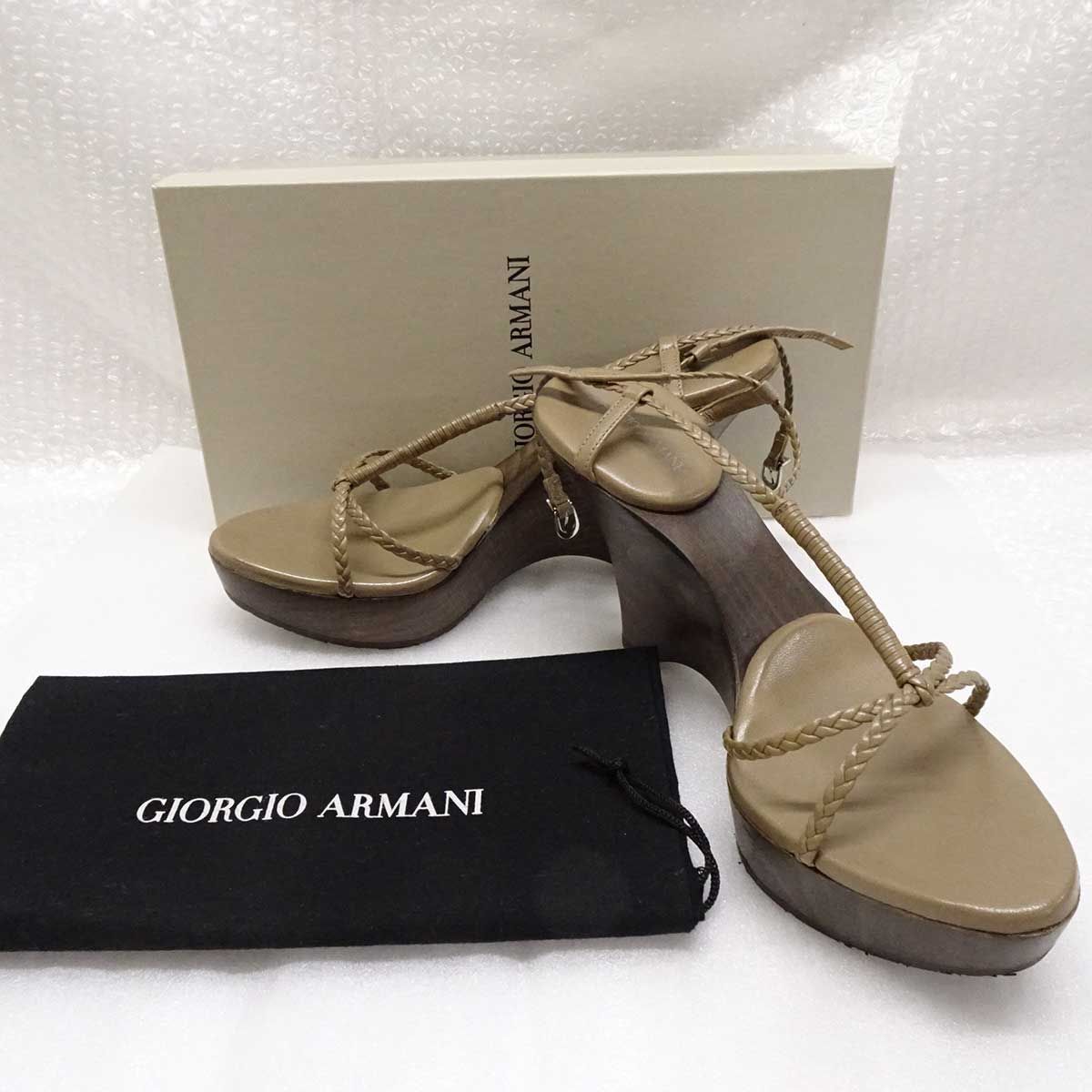 靴/シューズGIORGIO ARMANI ジョルジオアルマーニ サンダル 37M