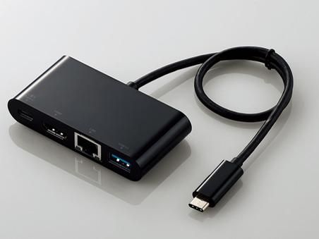 【新品・5営業日で発送】ELECOM エレコム Type-CドッキングステーションPD対応30cmケーブルブラック DST-C09BK(DST-C09BK)