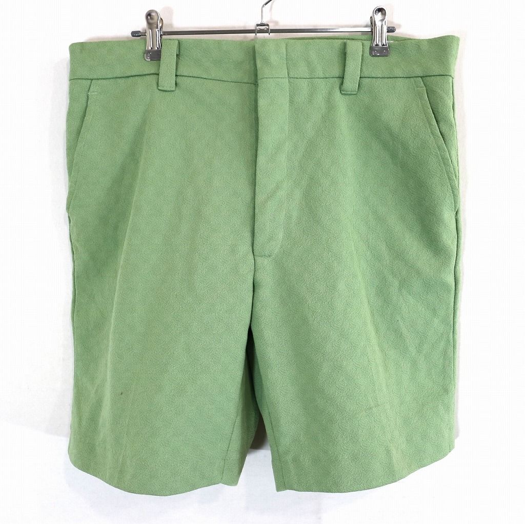 SALE/ 70年代 UNKNOWN ショートパンツ 総柄 ライトグリーン (メンズ 32相当) 中古 古着 O0370