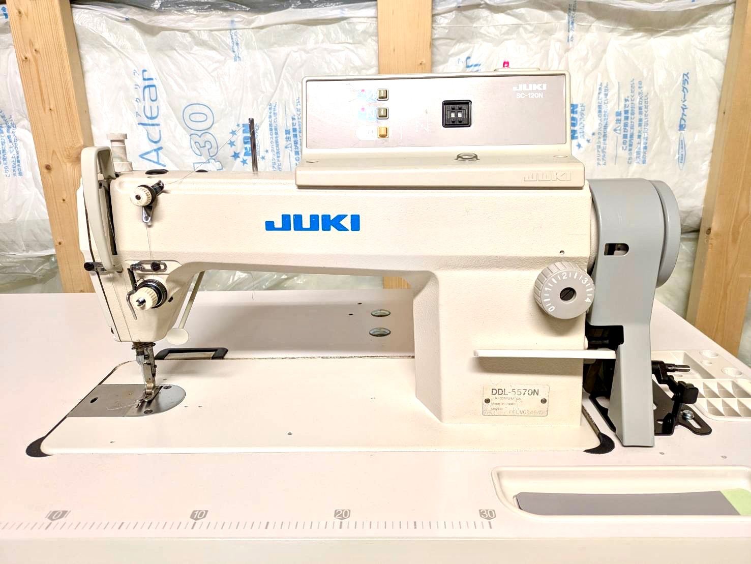 JUKI ジューキ DDL-5570 SC-120 100V 電動ミシン 一般家庭使用可能 内職 裁縫 業務