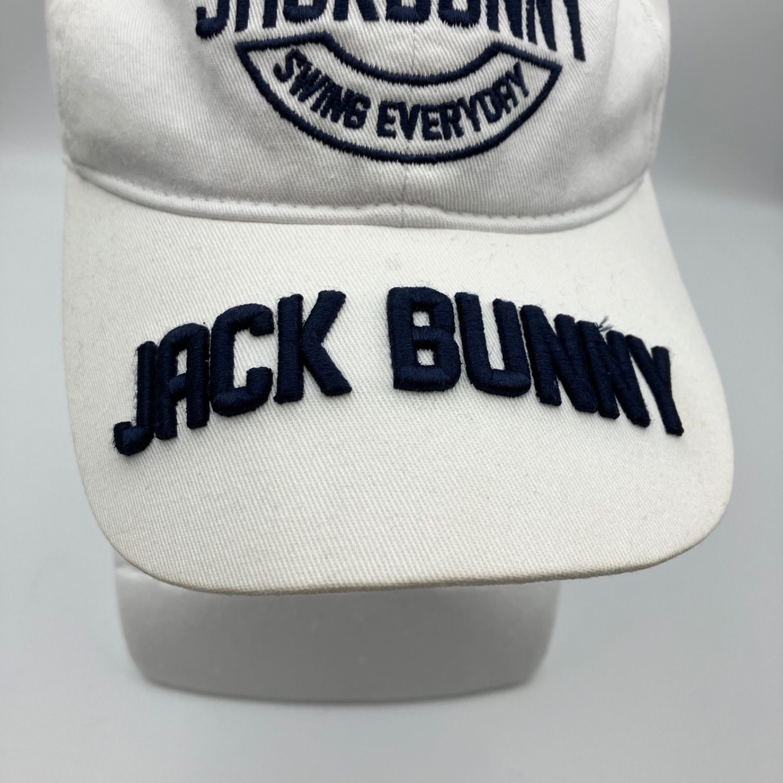 Jack Bunny!! ジャックバニー ゴルフ キャップ 帽子 ロゴ 刺繍 ホワイト 白 レディース SG149-24