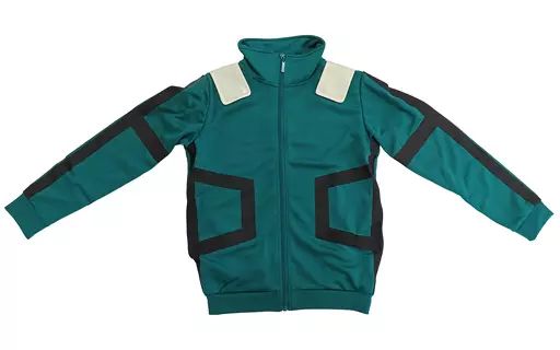 【中古】衣類 緑谷出久 ヒーローコスチューム風ジャージ ブラック×グリーン Lサイズ 「僕のヒーローアカデミア」