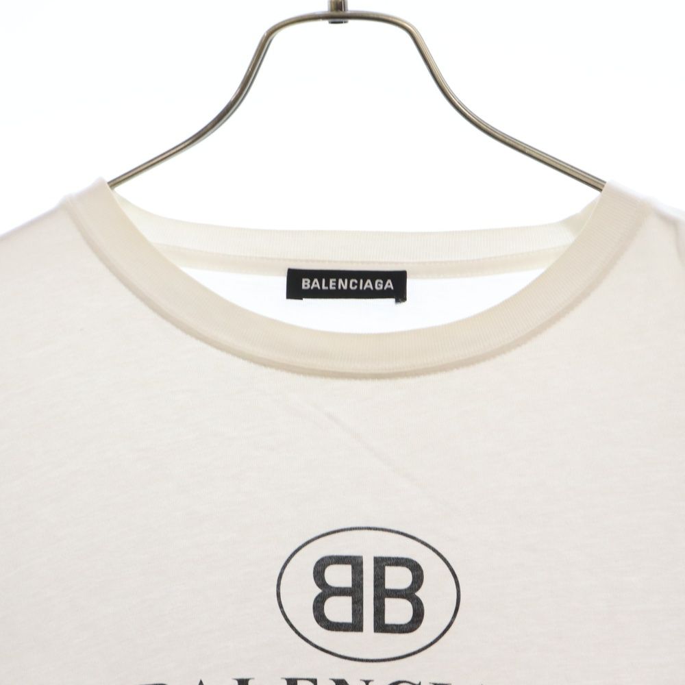 19SS balenciaga ロゴ tシャツ　ホワイト　S BALENCIAGA バレンシアガ ロゴプリント 半袖 Tシャツ S ホワイト