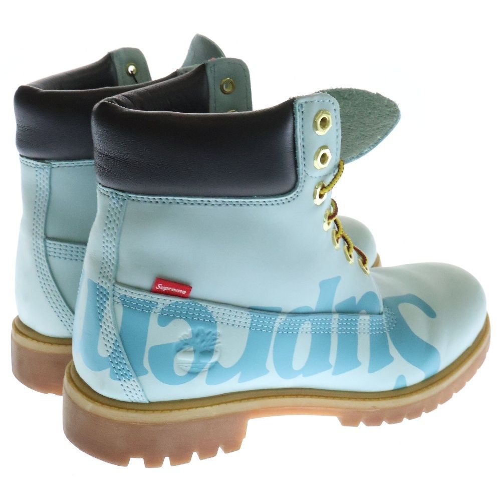 SUPREME シュプリーム 20AW ×Timber land Big Logo 6‐lnch Premium Boot ティンバーランド ビッグロゴ プレミアム ブーツ ハイカットブーツ ライトブルー US8.5/26.5cm SUPREME (シュプリーム) 20AW ×Timber land Big Logo 6‐lnch Premium