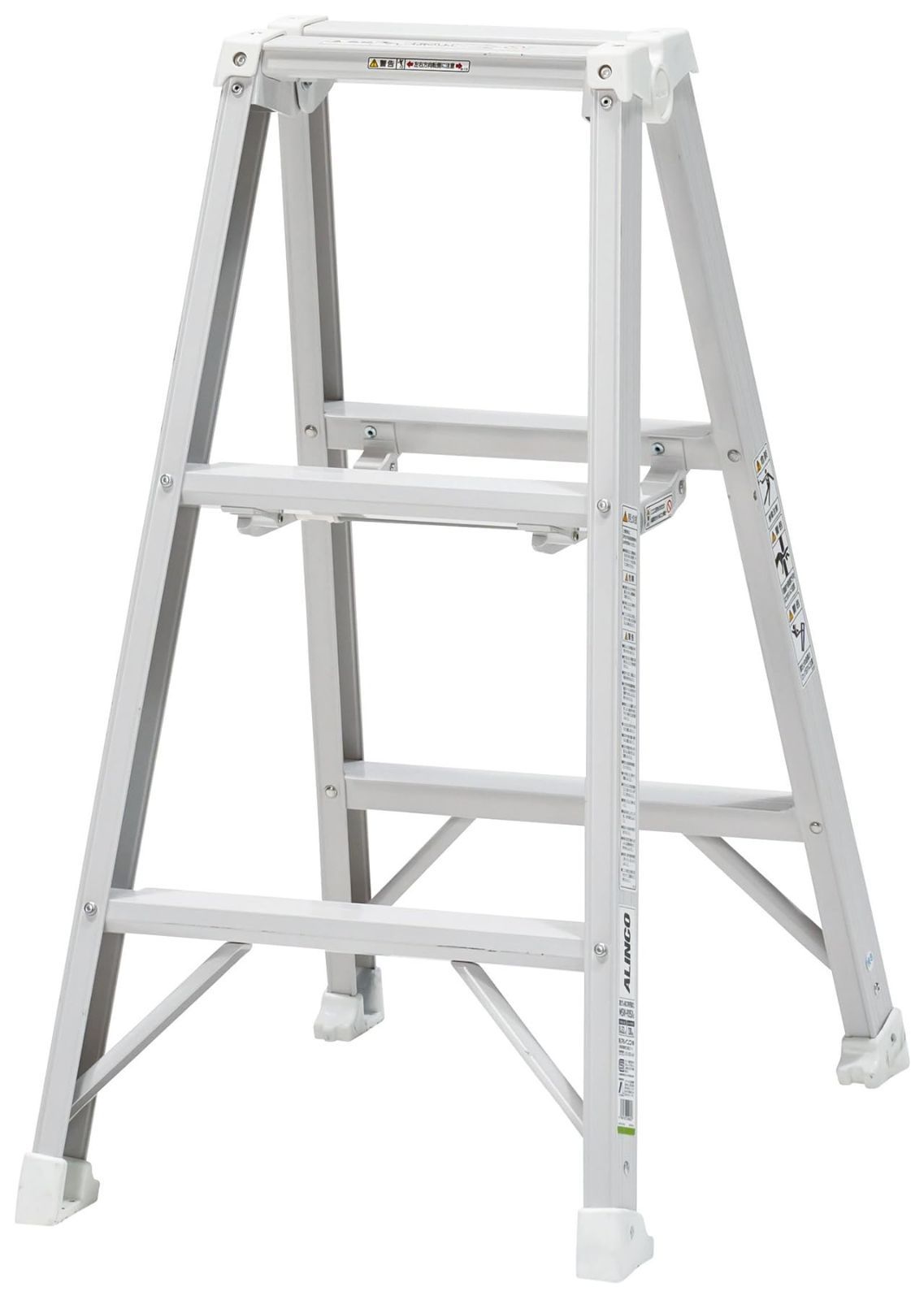 【新着商品】ホワイト 脚立 3段 高さ82cm 幅広 耐荷重130kg 軽量 軽量 折りたたみ 洗車 掃除 アルミ お庭 お手入れ アルインコ(ALINCO) 日曜大工 MSW90SX