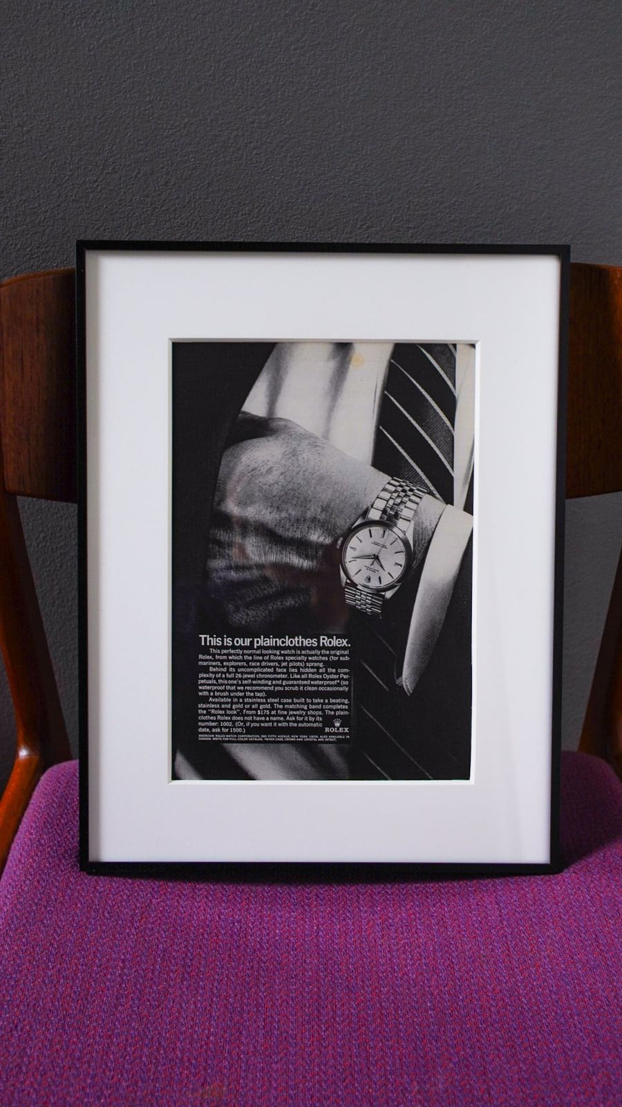 1966 ROLEX ロレックス オイスター パーペチュアル アドバタイジング ポスター AD 広告 腕時計 アート ヴィンテージ