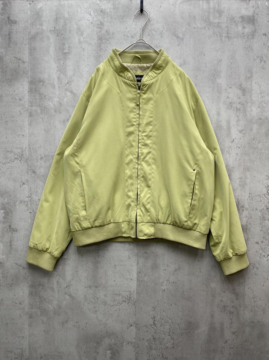 PARTNER'S パートナーズ ジップアップ ブルゾン ジャケット スイングトップ ミリタリー size50/ライムグリーン メンズ