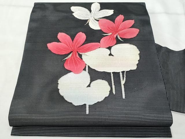 平和屋着物▽上質な紬 単衣 間道 正絹 逸品 DAAV9749sf