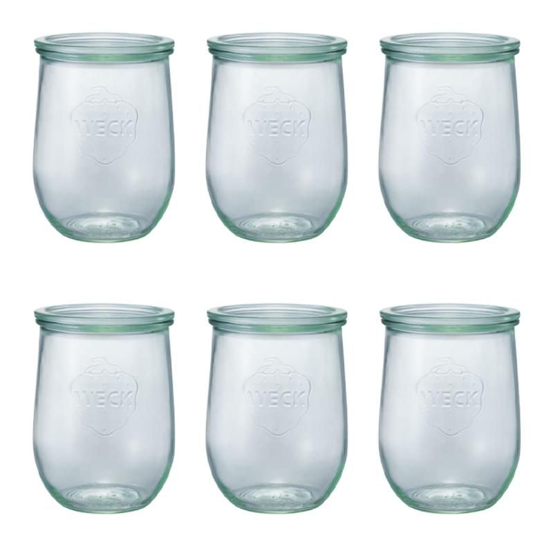 WECK キャニスター ガラスキャニスター 保存容器 保存瓶 WE-745 Tulip Shape 1000ml 6個セット