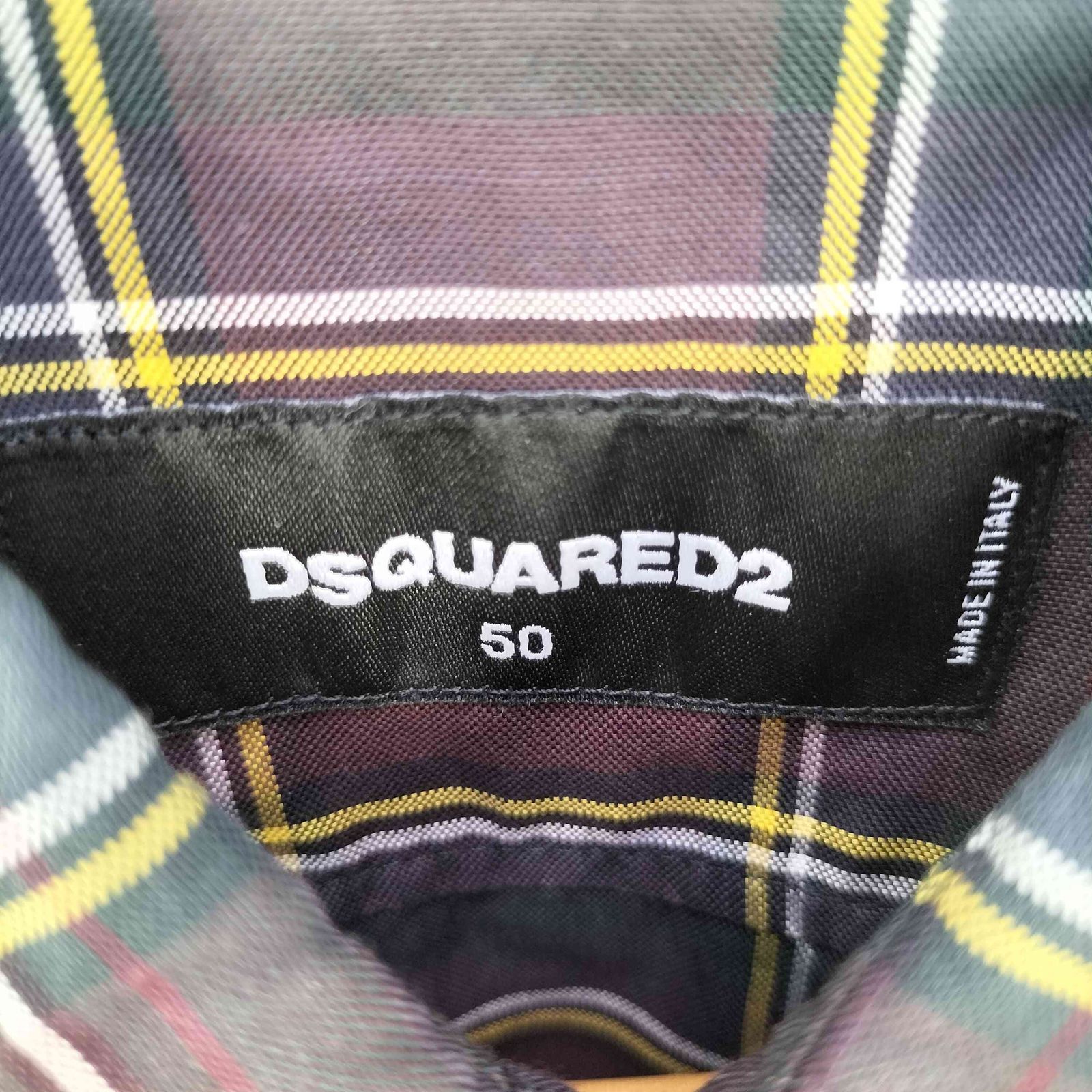 ディースクエアード DSQUARED2 タータンチェックシャツ メンズ  50