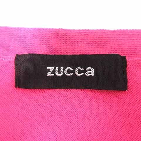 ズッカ zucca ニット カットソー フリル 長袖 M ピンク /YK