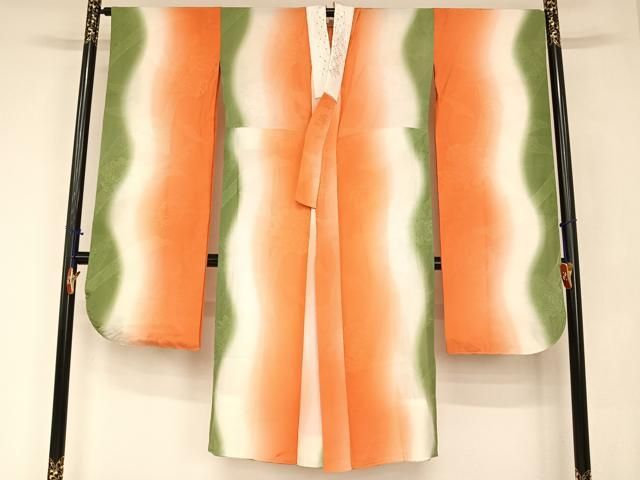 平和屋着物○豪華振袖・長襦袢セット（無双仕立て）半衿刺繍 鳳凰花文