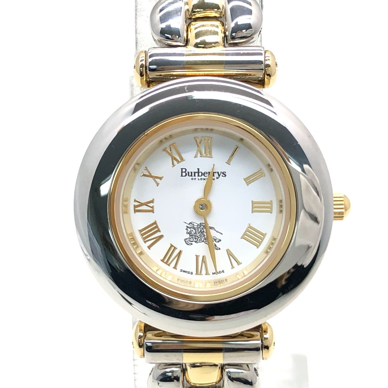 バーバリー ロンドン 9100L レディース 腕時計 コンビカラー