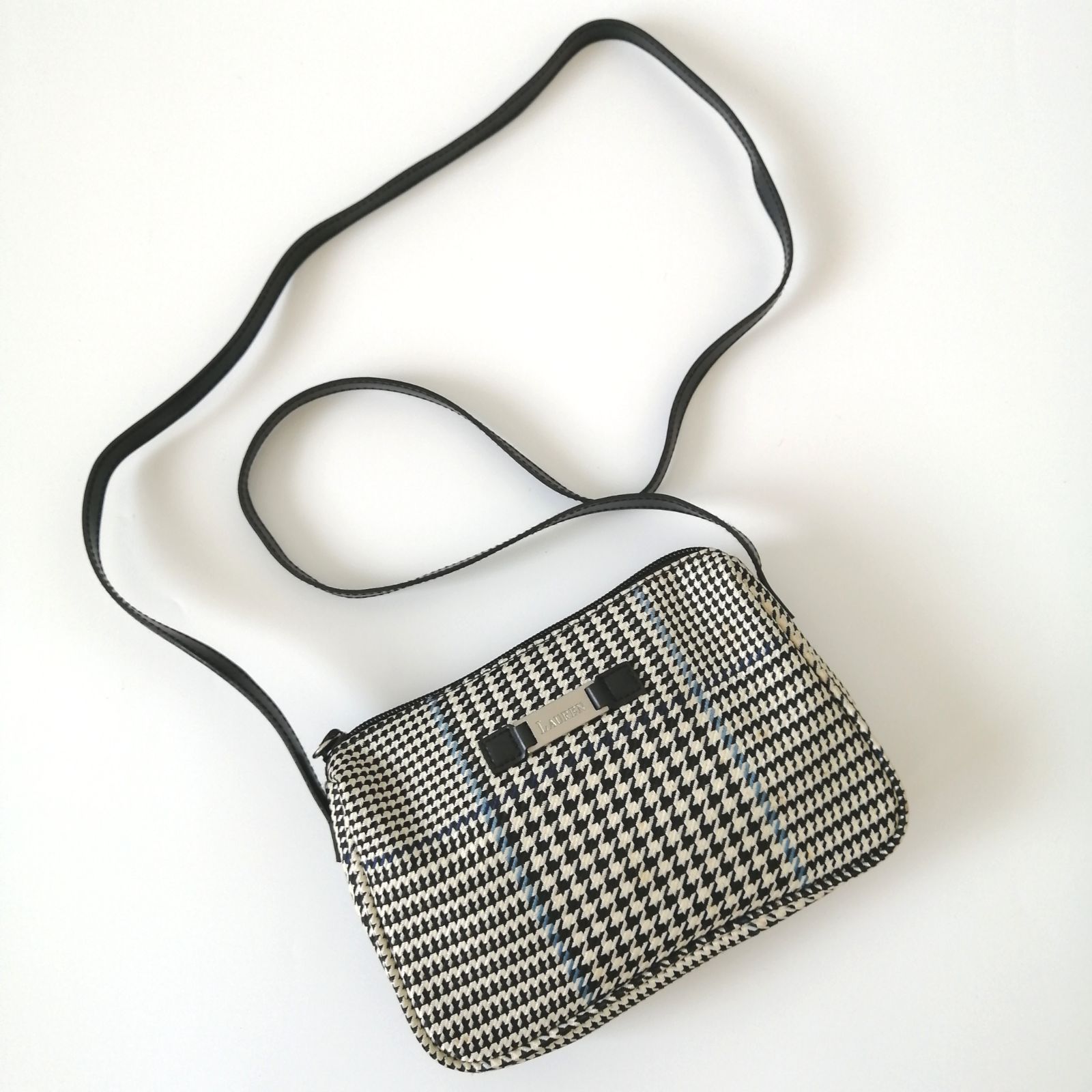 良品 ラルフローレン ショルダーバッグ ポシェット チェック 千鳥格子