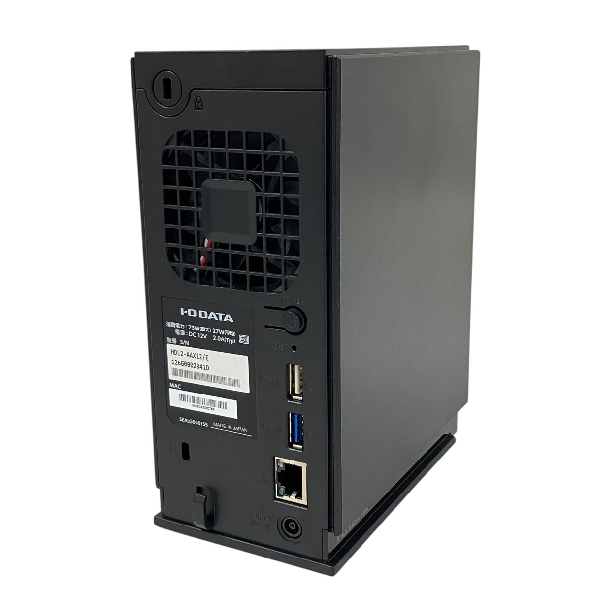 IO DATA HDL2-AAX12/E NAS ネットワーク ストレージ 外付け HDD