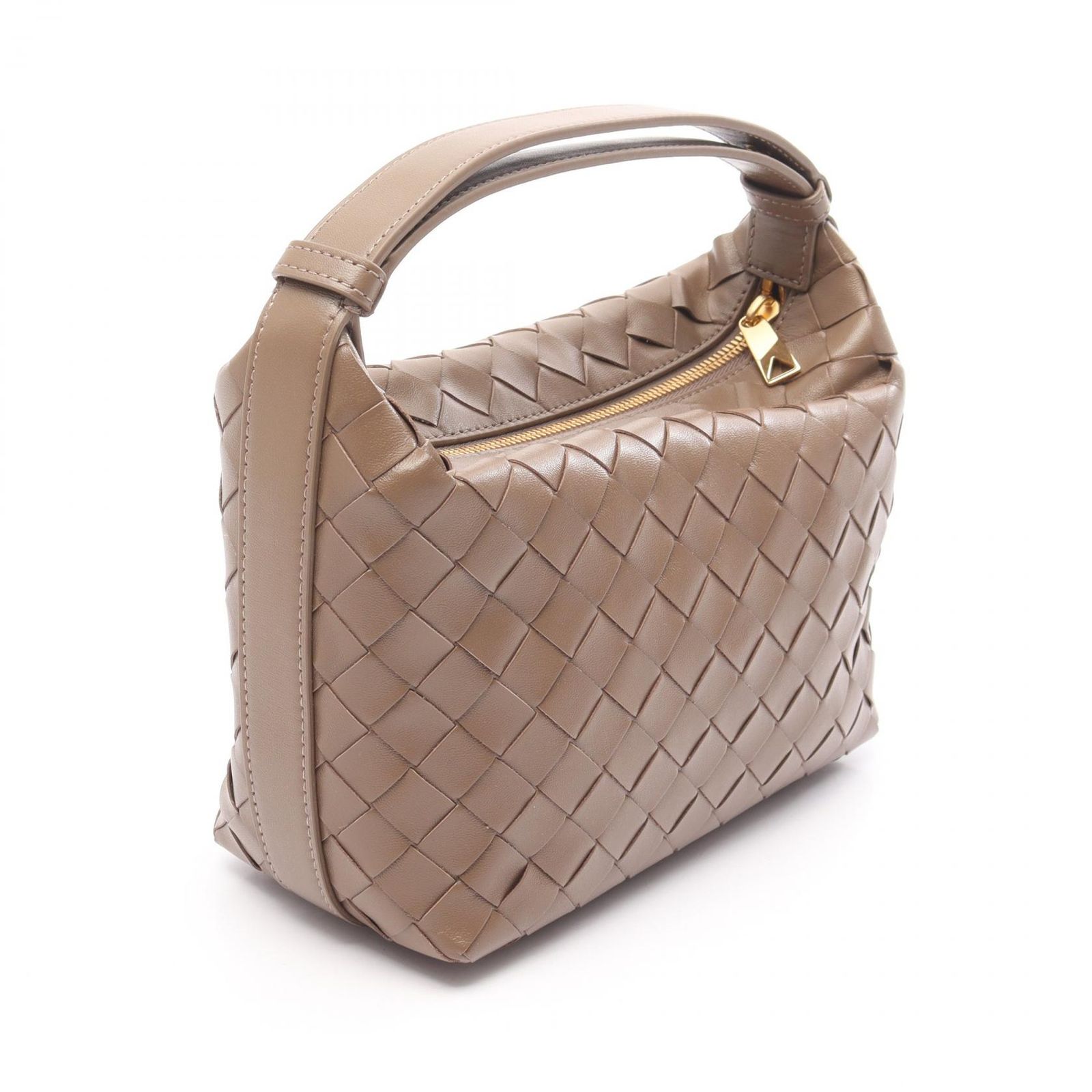 美品✨ボッテガヴェネタ・レザー 本革 ミニハンドバッグ 手提げ鞄 茶系 保存袋 BOTTEGA VENETA ボッテガヴェネタ ハンドバッグ MINI JODIE ミニ