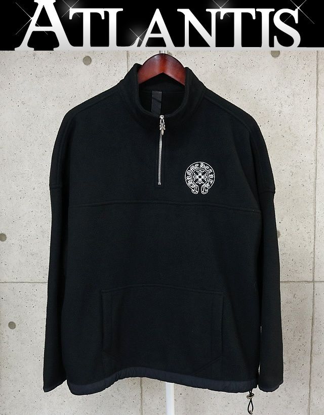 CHROME HEARTS 銀座店 美品 クロムハーツ ダガー ハーフジップ フリース ジャケット スウェット メンズ size: XL 黒 96885