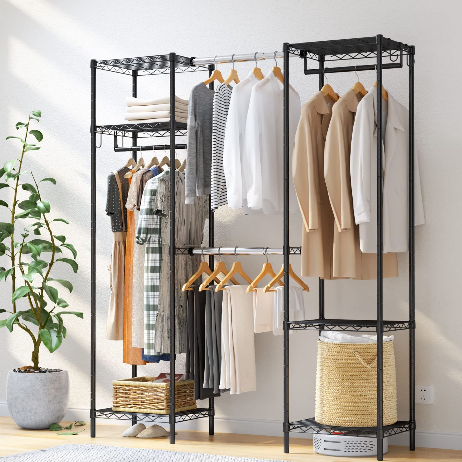新品未使用】洋服ダンス メタルラック ハンガーラック大容量 【公式通販】