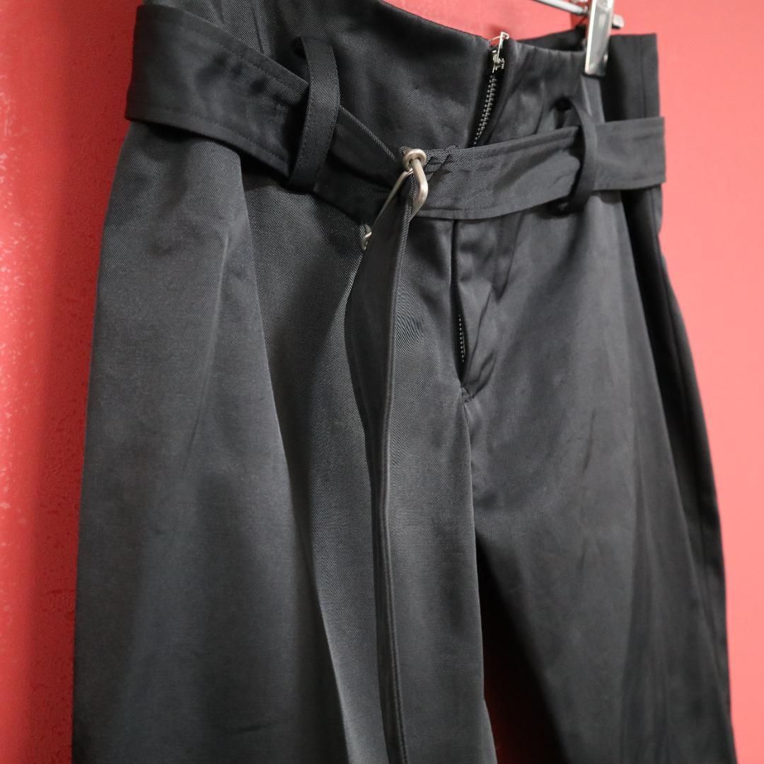 新品未使用】yohji yamamoto モード ベルト付き ナイロンパンツ 新品未使用】yohji yamamoto モード ベルト付き ナイロンパンツ