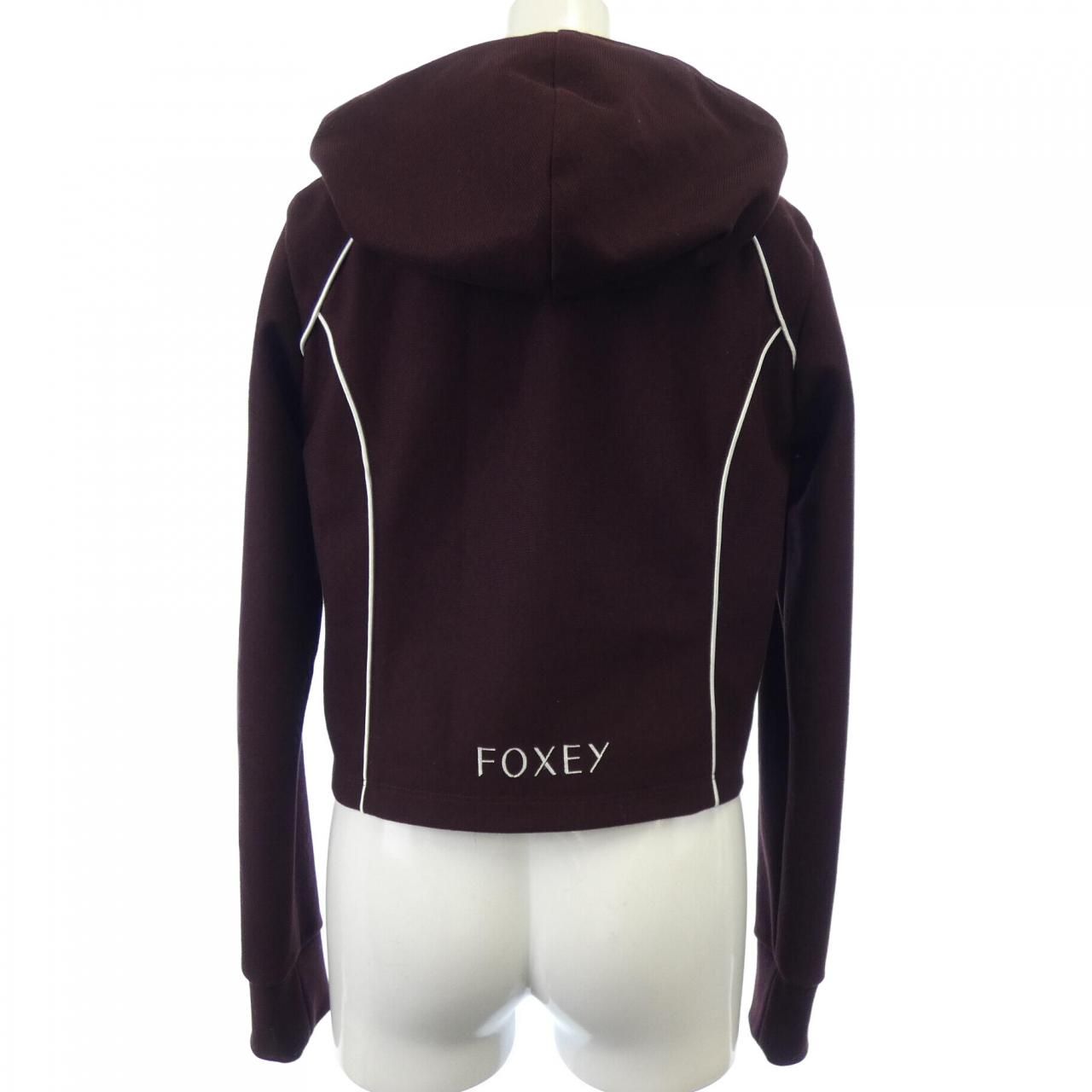 FOXEY パーカー　するするパーカー　ブラック　40 FOXEY パーカーするするパーカーブラック40