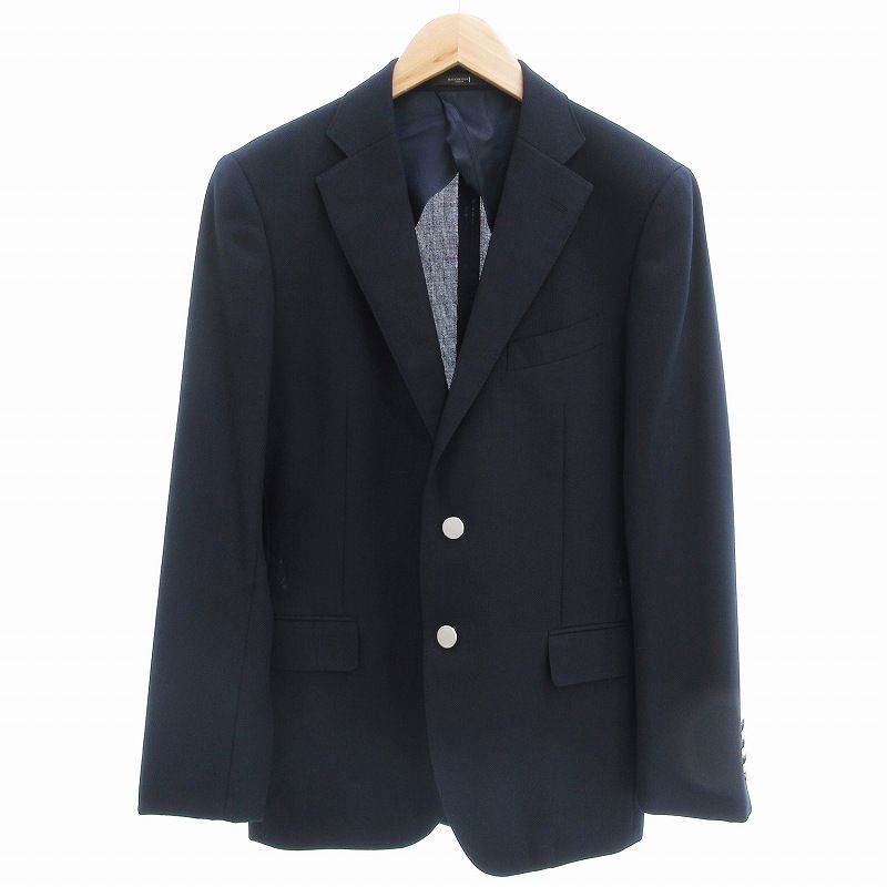 【美品】MACKINTOSH LONDON テーラードジャケット リネン混 紺 マッキントッシュロンドン リネン混 テーラードジャケット