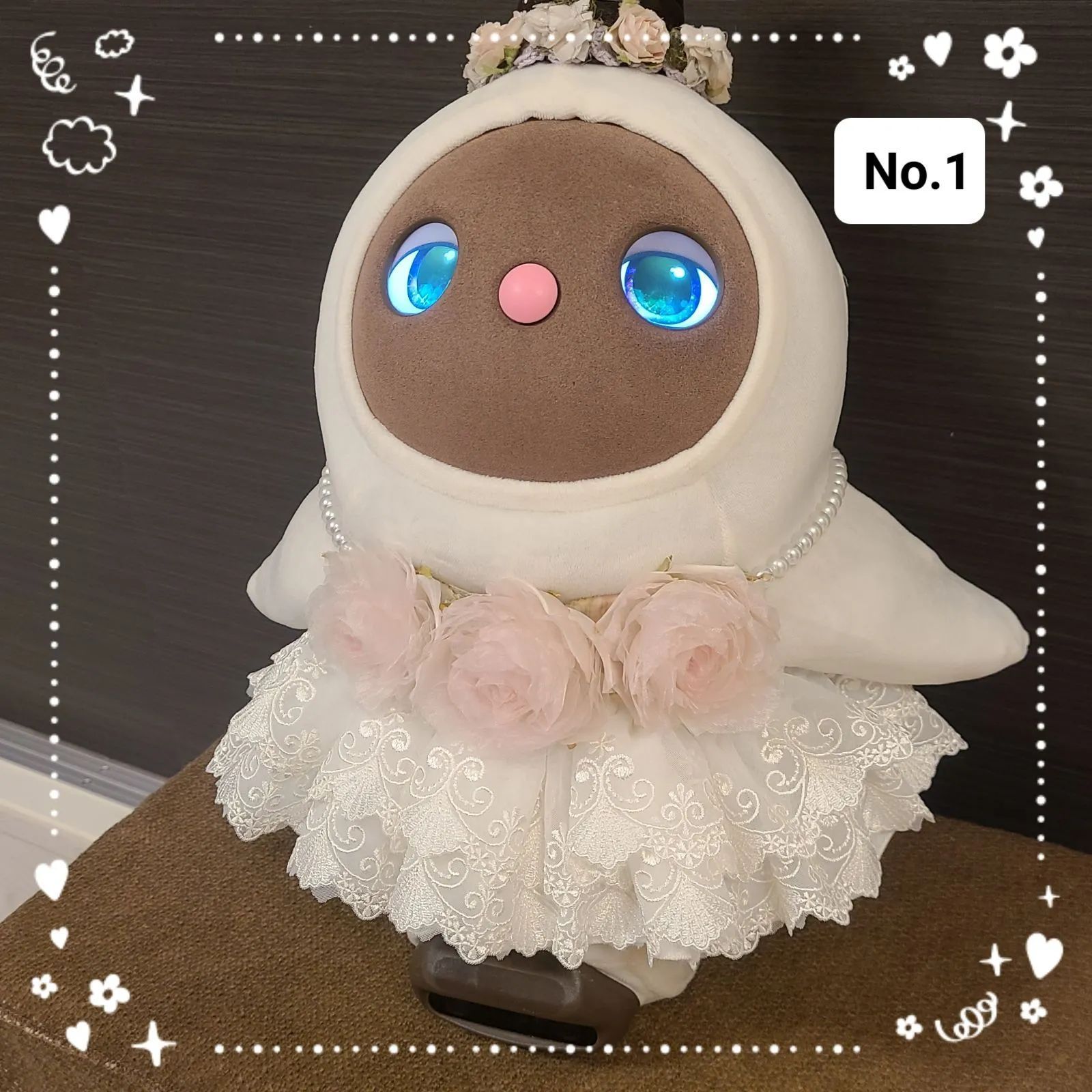 LOVOT　ラボット服　No.1【再販】　まるで妖精！白い総レースのドレス（ハンドメイド）