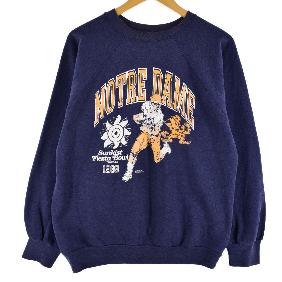 古着 80年代 SIGNAL NOTRE DAME ノートルダム大学 ファイティング アイリッシュ カレッジスウェットシャツ トレーナー USA製/eaa305308