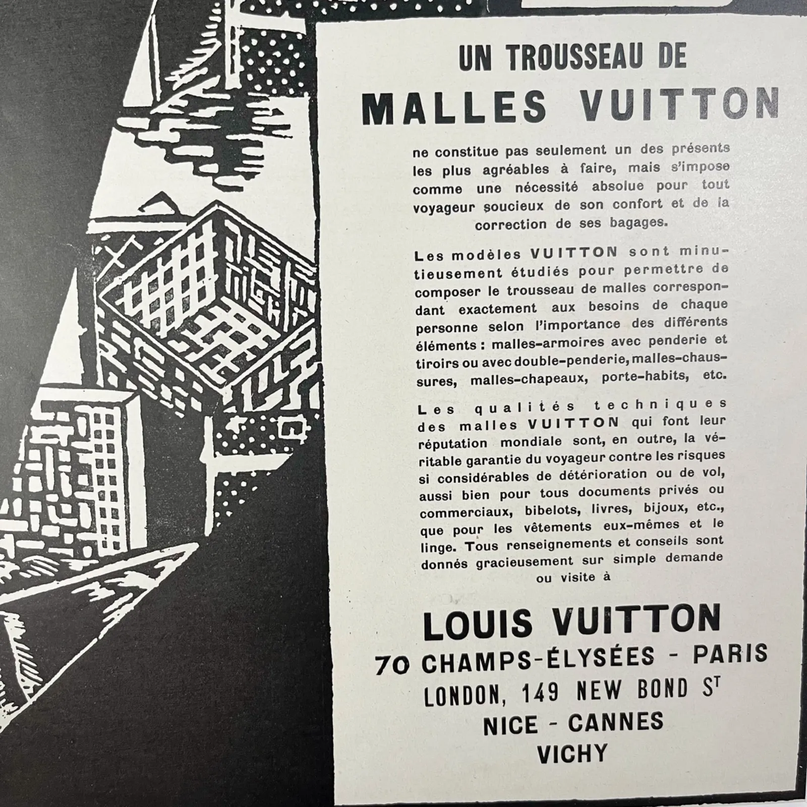 1926 広告＞Louis Vuitton ルイヴィトン ポスター ヴィンテージ