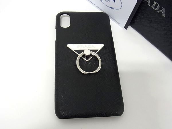 □新品同様□ PRADA プラダ サフィアーノレザー iPhoneXs Max 対応