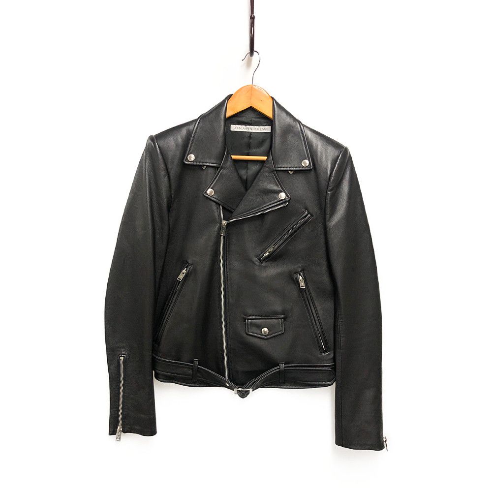 JOHNLAWRENCESULL IVAN 品番 JLS-04-01 LAMBSKIN BIKES JACKET ダブル ライダースジャケット 黒 サイズ44 正規品 / 32428 JOHNLAWRENCESULL IVAN 品番 JLS-04-01 LAMBSKIN BIKES JACKET ダブル