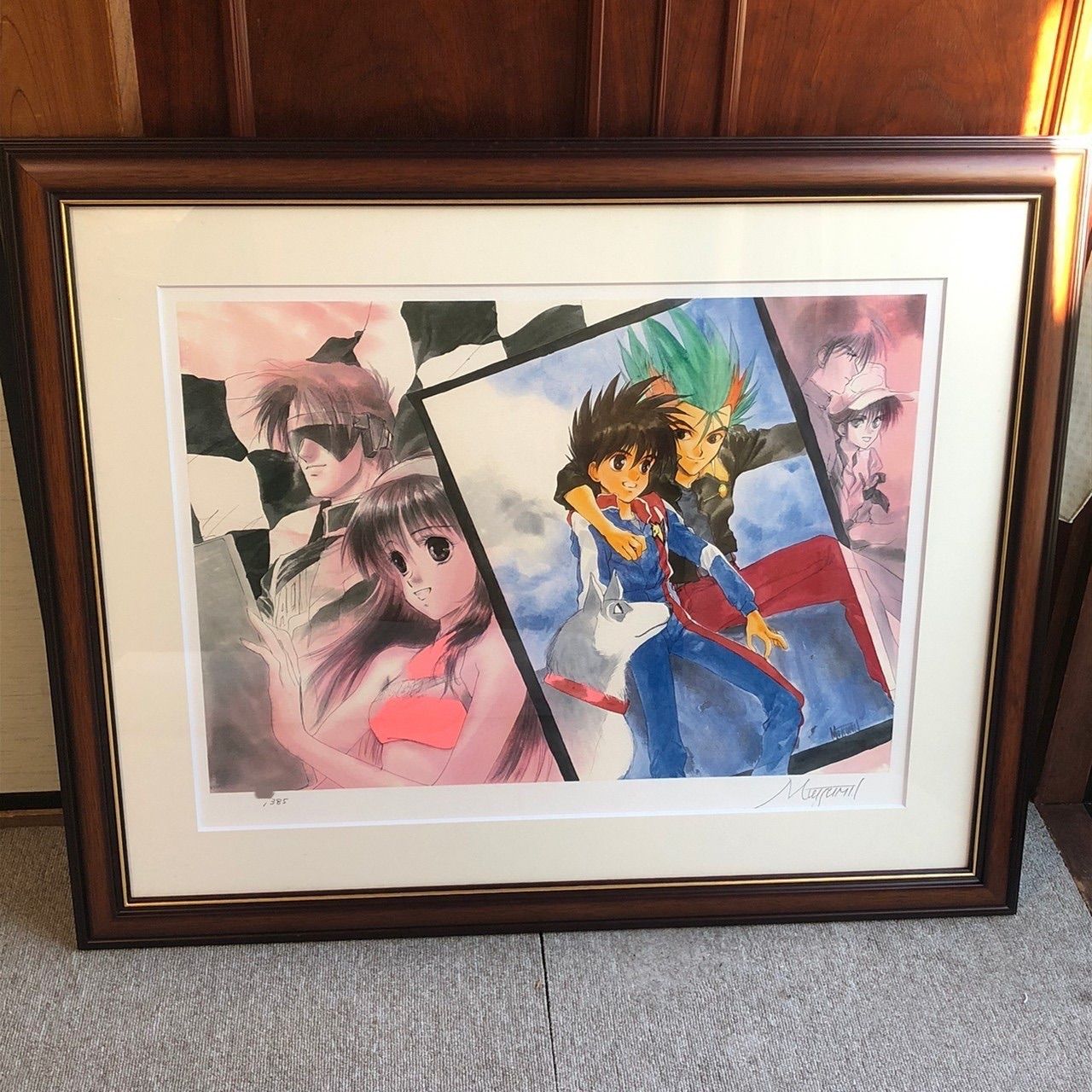 いのまたむつみ サイバーフォーミュラ 原画 版画 アールビバン 保証書