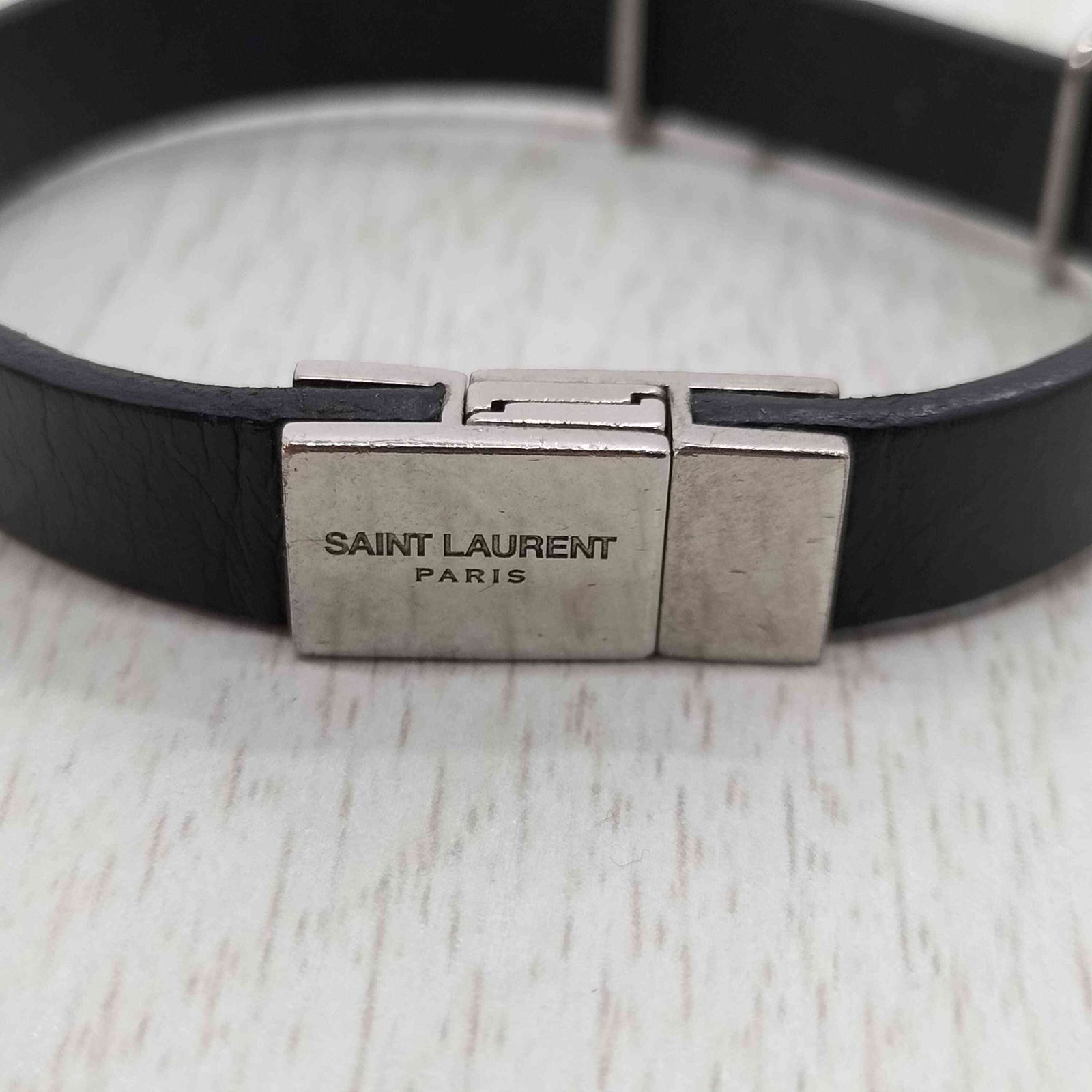 サンローランパリ SAINT LAURENT PARIS YSLロゴ レザーブレスレット