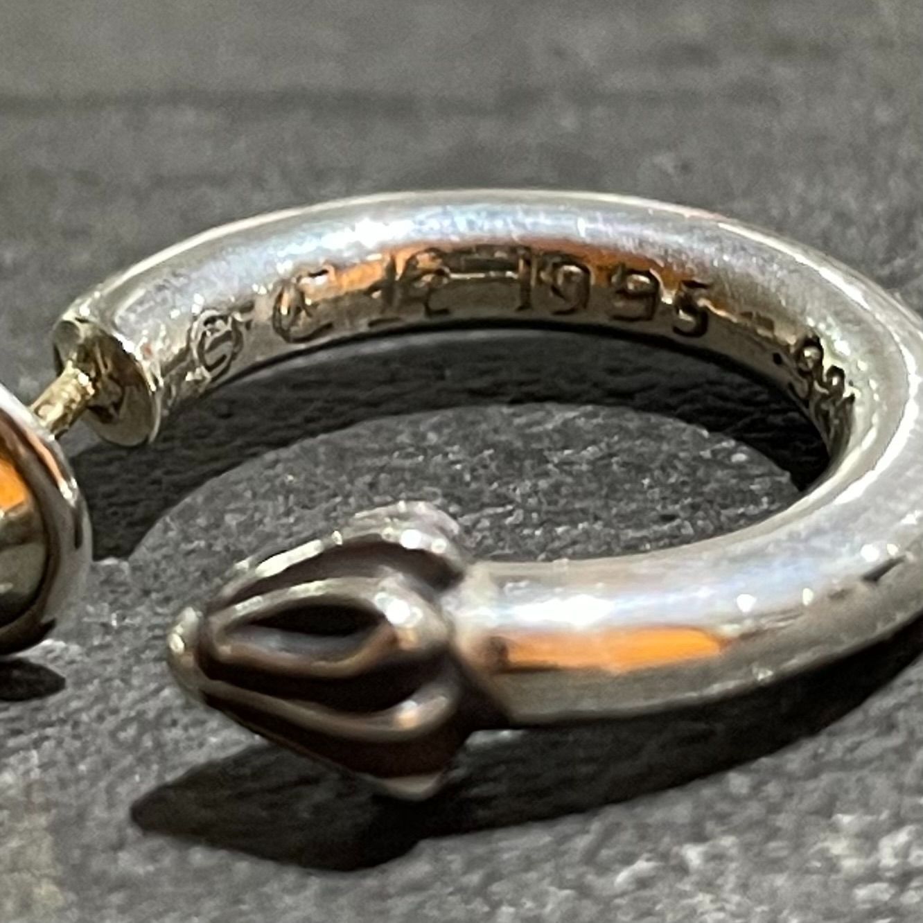 クロムハーツ HOOP PLAIN/プレーンフープ シルバーピアス - アクセサリー