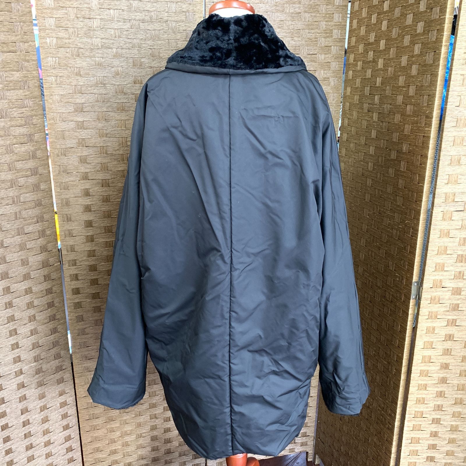 f001 YO 美品 FENDI フェンディ ミンク 365 リバーシブル ロングコート