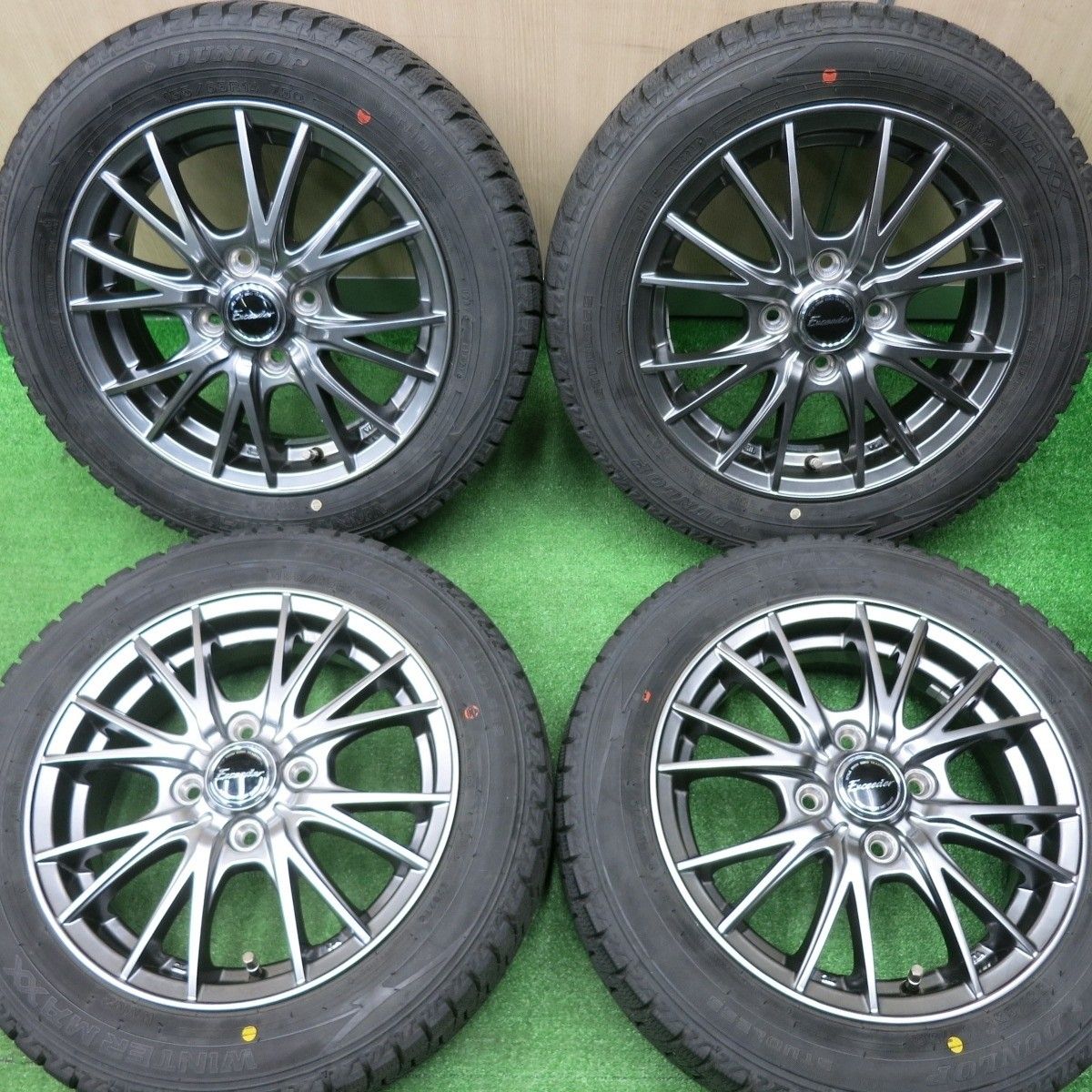 21年 スタッドレス 155|65R14 ダンロップ ウインターマックス WM02 Exceeder エクシーダー 14インチ PCD100|4H 4121104NJス